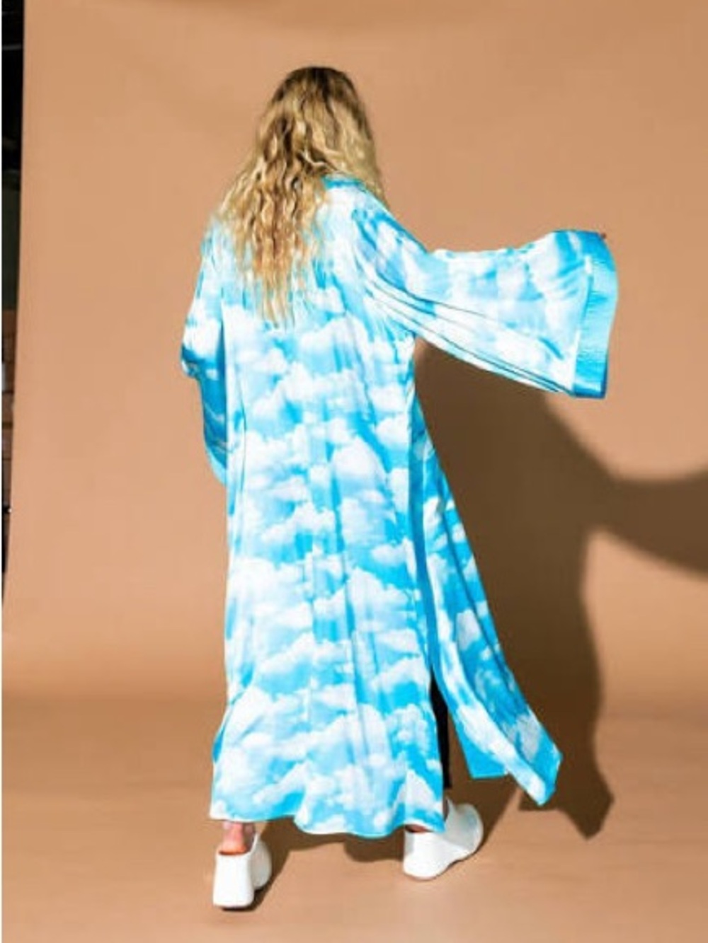 New! Dressed in LALA Good Karma Kimono in Cloud Nine - L/XL - Picture 3 of 11